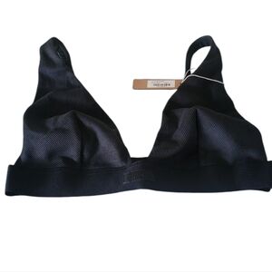 SKIMS BLACK PLUNGE BRALETTE